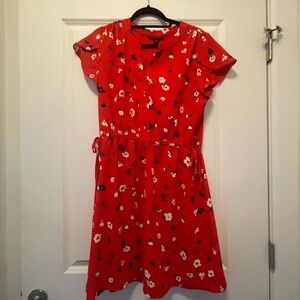 Red Floral 41 Hawthorne dress- Size M